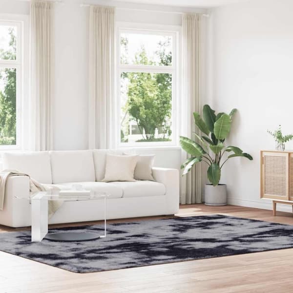 vidaXL Flossteppe med lang luv NAVARRA mørkegrå 240x340 cm polyester