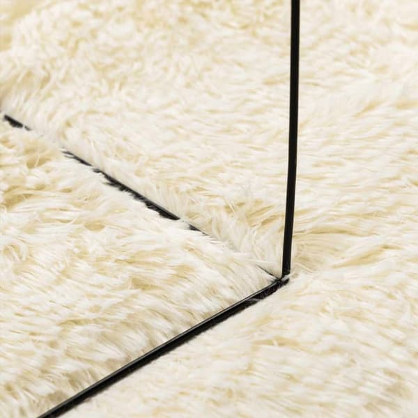 vidaXL Flossteppe med lang luv NAVARRA krem 200x290 cm polyester