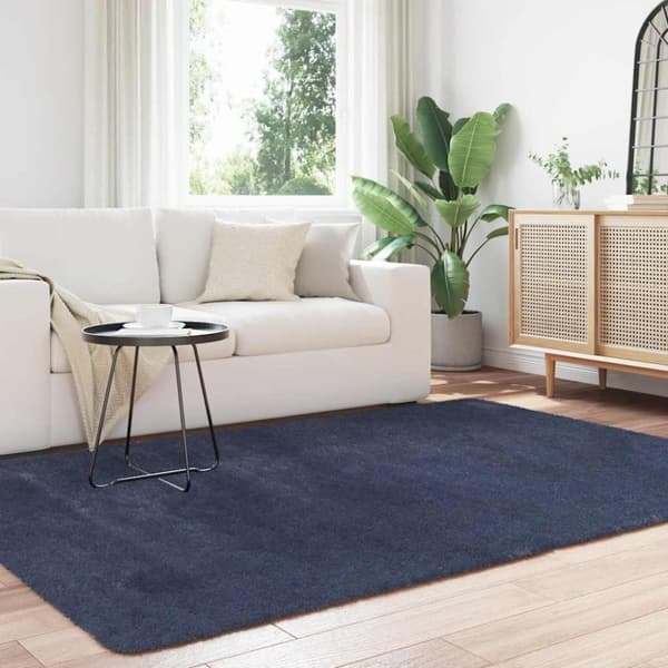 vidaXL Flossteppe med lang luv NAVARRA marine 160x230 cm polyester
