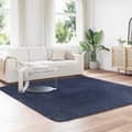 Miniatyrbillede 4 af 11: vidaXL shaggy gulvtæppe NAVARRA 240x240cm høje luv polyester marineblå