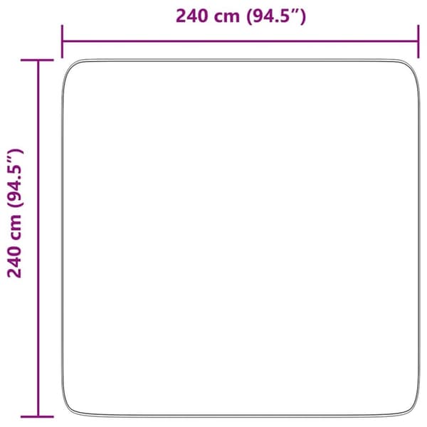 vidaXL shaggy gulvtæppe NAVARRA 240x240 cm høje luv polyester sort