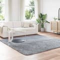 Miniatyrbillede 4 af 11: vidaXL shaggy gulvtæppe NAVARRA 240x240 cm høje luv polyester sølvgrå