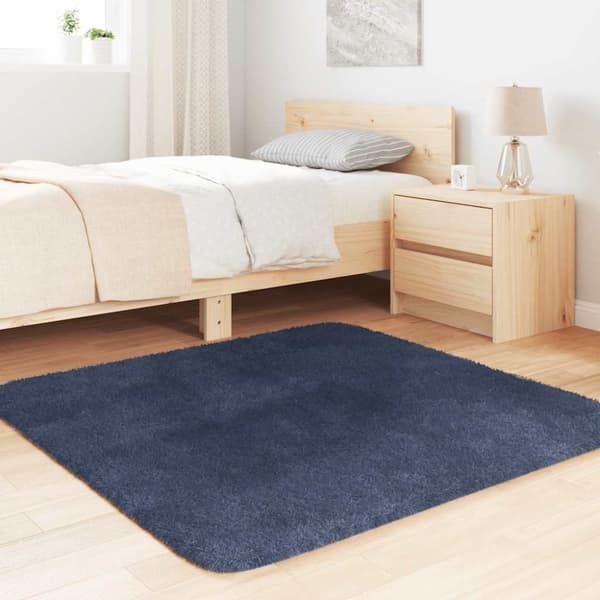 vidaXL Flossteppe med lang luv NAVARRA marine 120x120 cm polyester