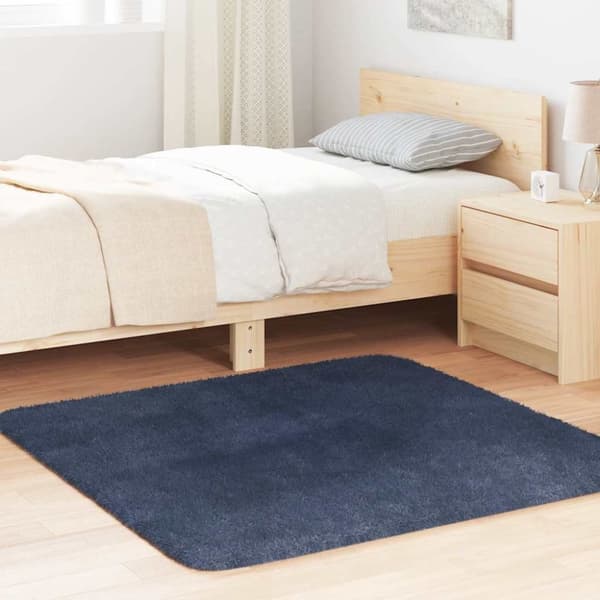 vidaXL Flossteppe med lang luv NAVARRA marine 120x120 cm polyester