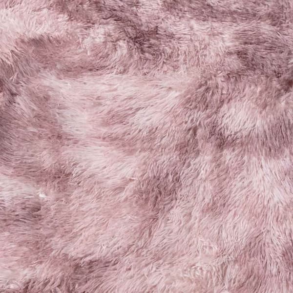 vidaXL Flossteppe med lang luv NAVARRA støvet rosa 120x120cm polyester