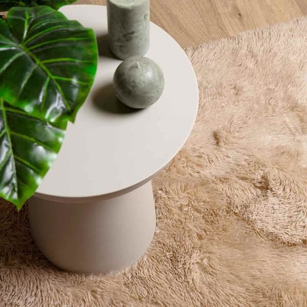 vidaXL Flossteppe med lang luv NAVARRA beige 200x200 cm polyester