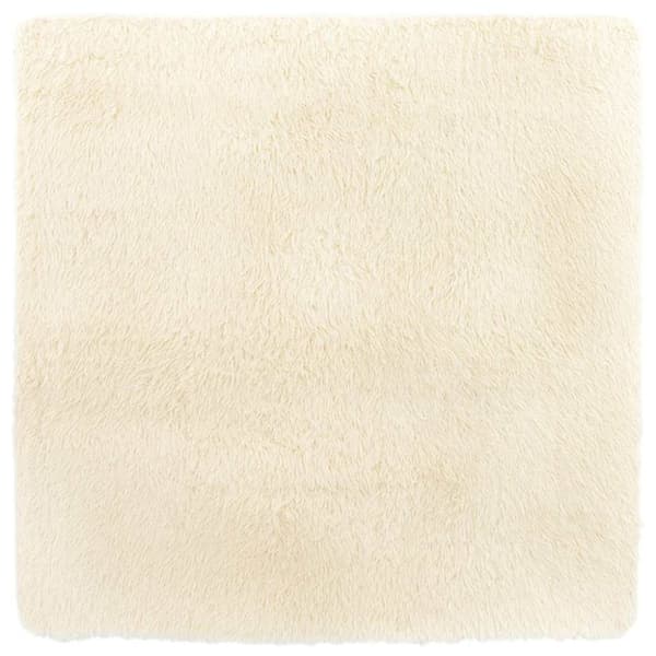 vidaXL Flossteppe med lang luv NAVARRA krem 160x160 cm polyester
