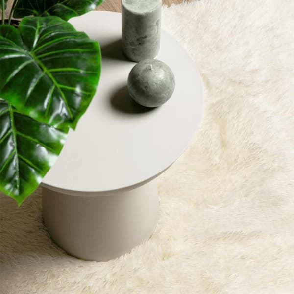 vidaXL Flossteppe med lang luv NAVARRA krem 160x160 cm polyester