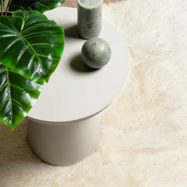 vidaXL Flossteppe med lang luv NAVARRA krem 200x200 cm polyester