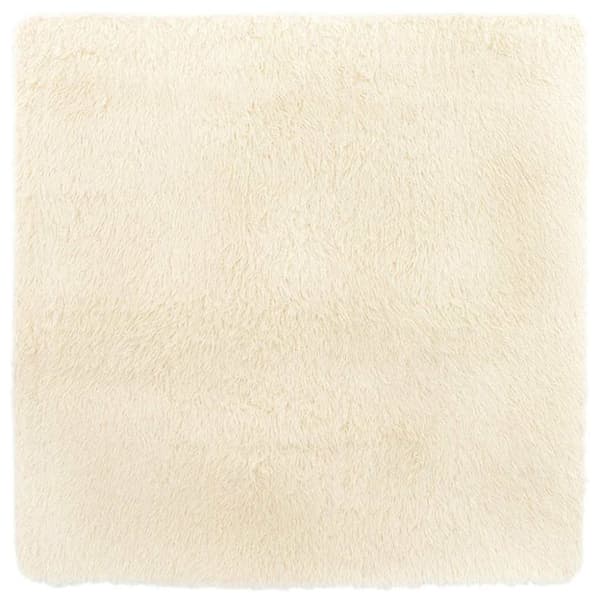 vidaXL Flossteppe med lang luv NAVARRA krem 200x200 cm polyester