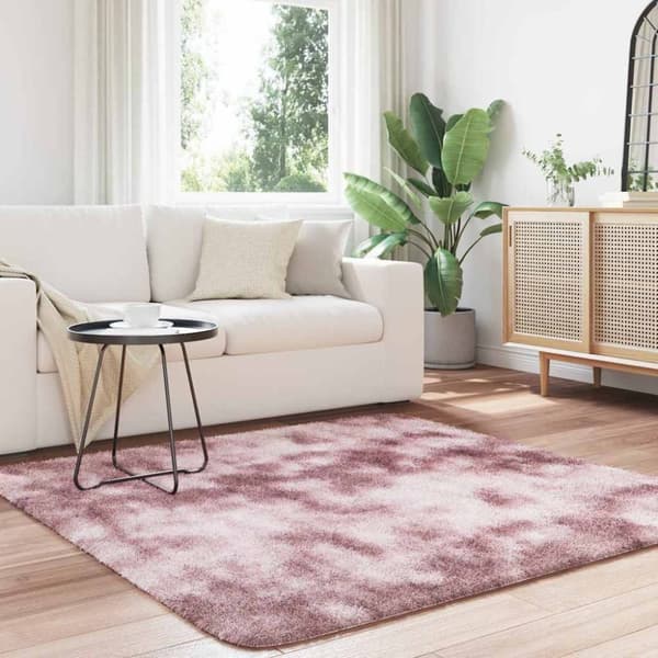 vidaXL Flossteppe med lang luv NAVARRA støvet rosa 160x160cm polyester