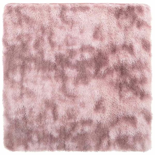 vidaXL Flossteppe med lang luv NAVARRA støvet rosa 200x200cm polyester