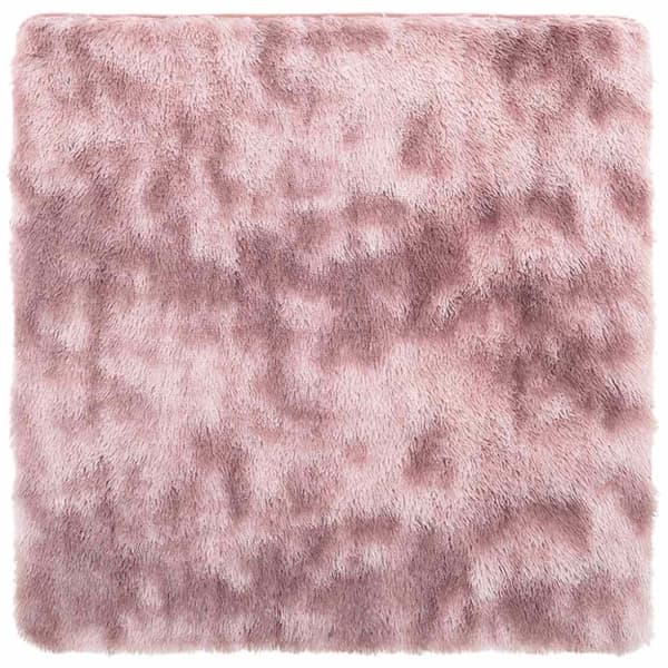 vidaXL Ryamatta med lång lugg NAVARRA dammig rosa 240x240 cm polyester