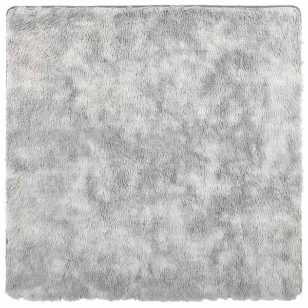vidaXL Flossteppe med lang luv NAVARRA lysegrå 240x240 cm polyester