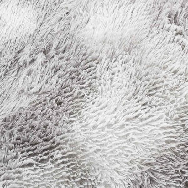 vidaXL Flossteppe med lang luv NAVARRA lysegrå 240x240 cm polyester