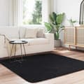 Miniatyrbilde 4 av 11: vidaXL Flossteppe med lang luv NAVARRA svart 160x160 cm polyester