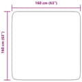 Miniatyrbilde 11 av 11: vidaXL Flossteppe med lang luv NAVARRA svart 160x160 cm polyester