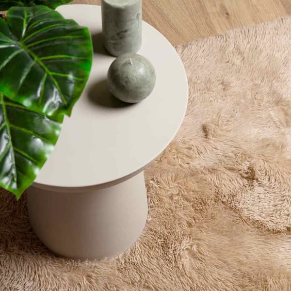 vidaXL Flossteppe med lang luv NAVARRA beige 240x240 cm polyester