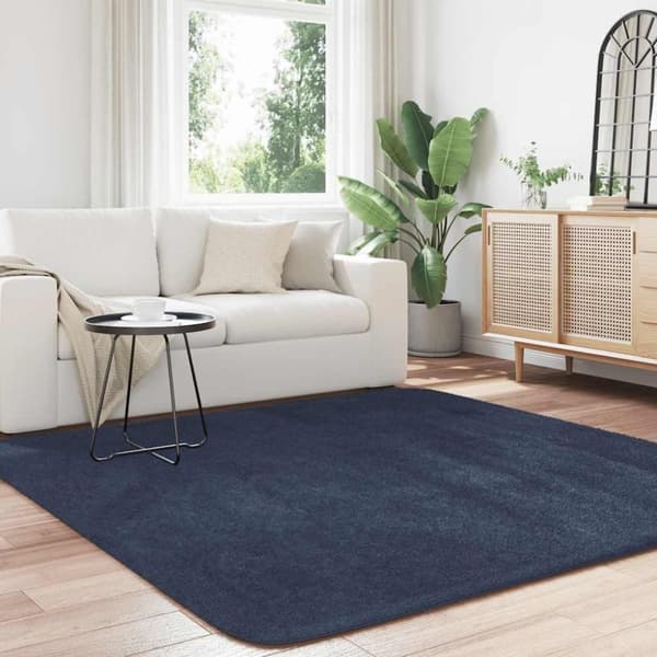 vidaXL Flossteppe med lang luv NAVARRA marine 200x200 cm polyester