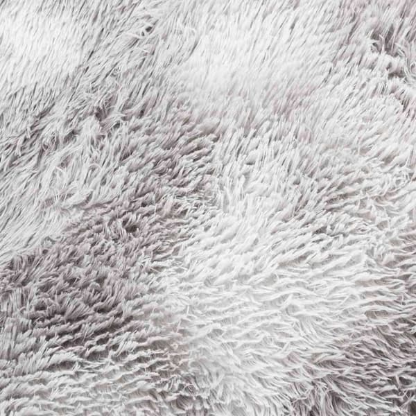 vidaXL Flossteppe med lang luv NAVARRA lysegrå 160x160 cm polyester