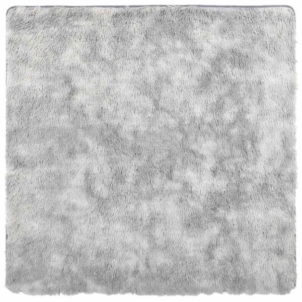 vidaXL Flossteppe med lang luv NAVARRA lysegrå 160x160 cm polyester
