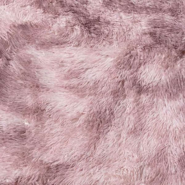 vidaXL Pörrömatto korkeanukkainen NAVARRA pölypinkki 160x160 cm