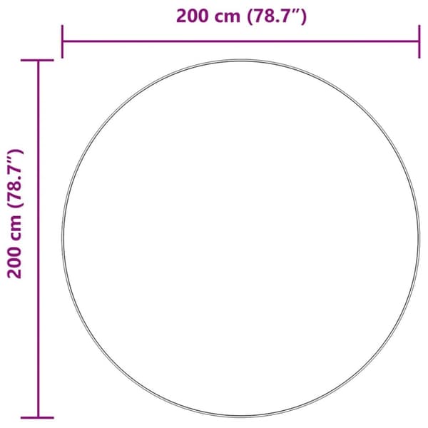 vidaXL Pörrömatto korkeanukkainen NAVARRA tummanharmaa 200x200 cm