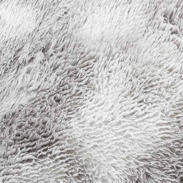 vidaXL Flossteppe med lang luv NAVARRA lysegrå 100x100 cm polyester