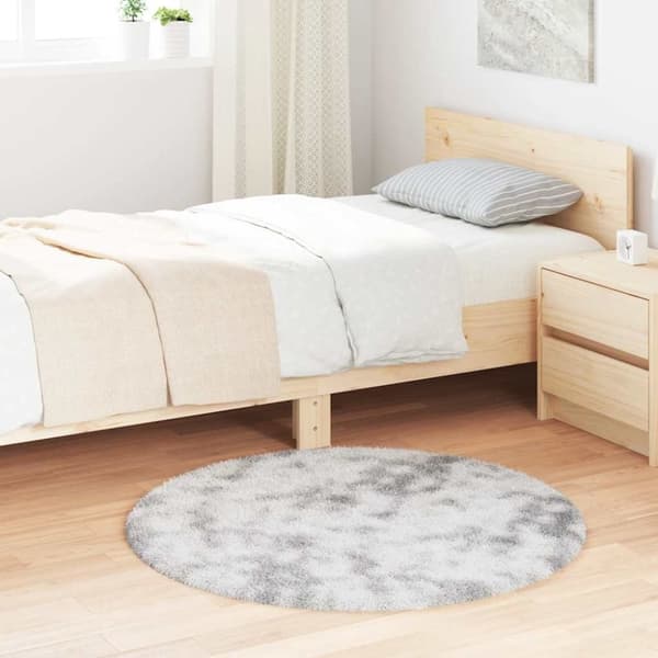 vidaXL Flossteppe med lang luv NAVARRA lysegrå 100x100 cm polyester