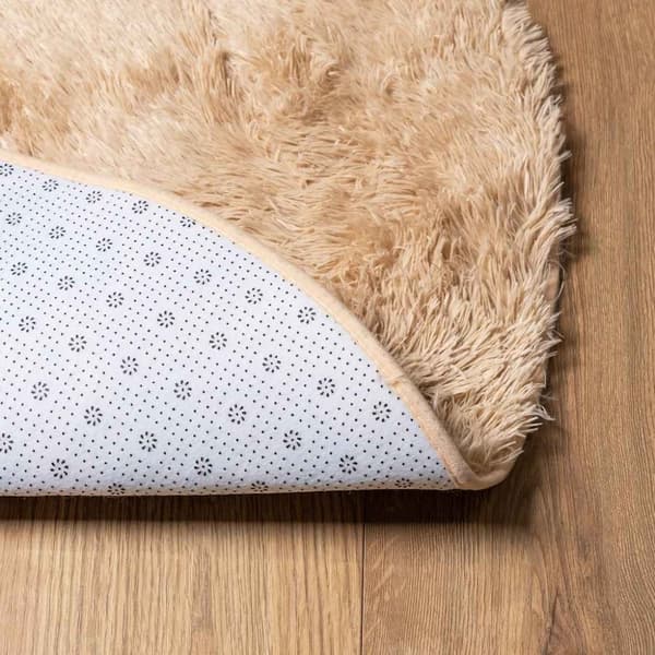 vidaXL Flossteppe med lang luv NAVARRA beige 160x160 cm polyester