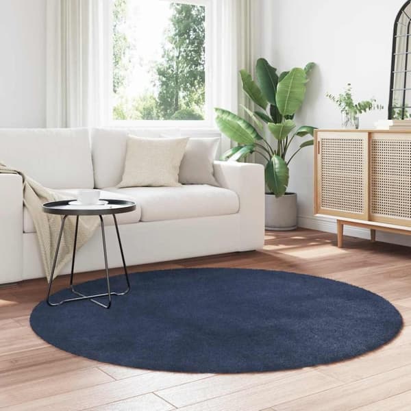 vidaXL Flossteppe med lang luv NAVARRA marine 160x160 cm polyester
