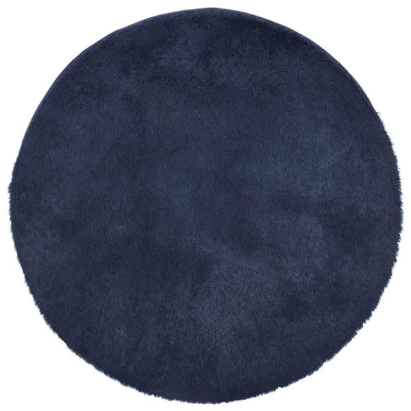 vidaXL Flossteppe med lang luv NAVARRA marine 160x160 cm polyester
