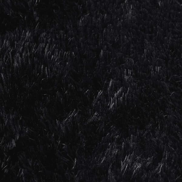 vidaXL Flossteppe med lang luv NAVARRA svart 100x100 cm polyester
