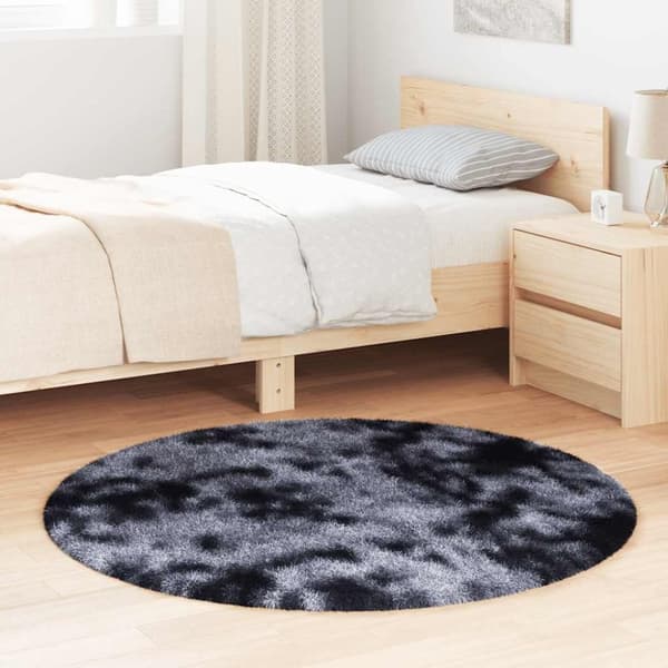 vidaXL Flossteppe med lang luv NAVARRA mørkegrå 120x120 cm polyester