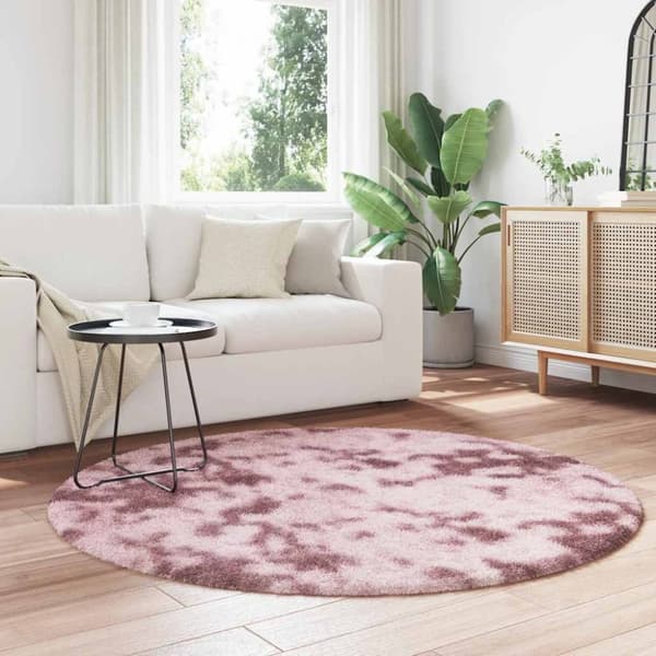 vidaXL Flossteppe med lang luv NAVARRA støvet rosa 160x160cm polyester