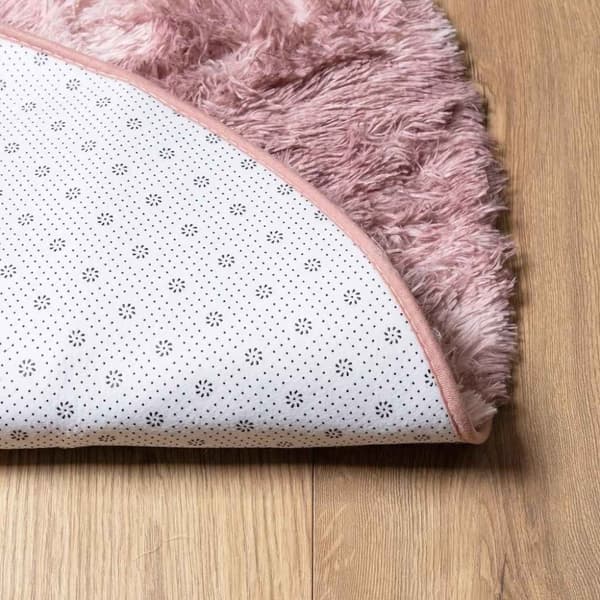 vidaXL Flossteppe med lang luv NAVARRA støvet rosa 160x160cm polyester