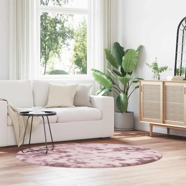 vidaXL Flossteppe med lang luv NAVARRA støvet rosa 160x160cm polyester
