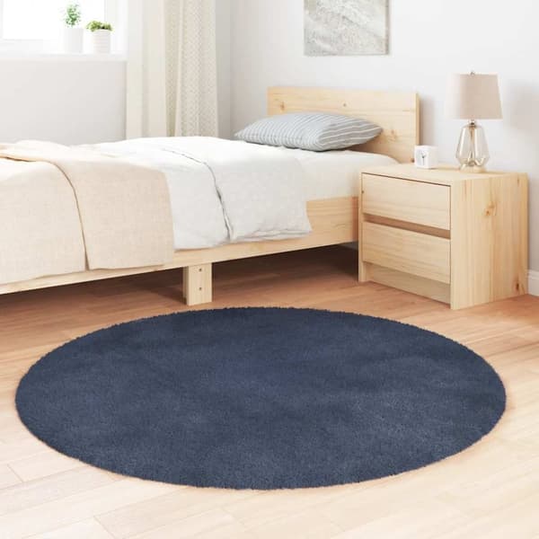 vidaXL Flossteppe med lang luv NAVARRA marine 120x120 cm polyester