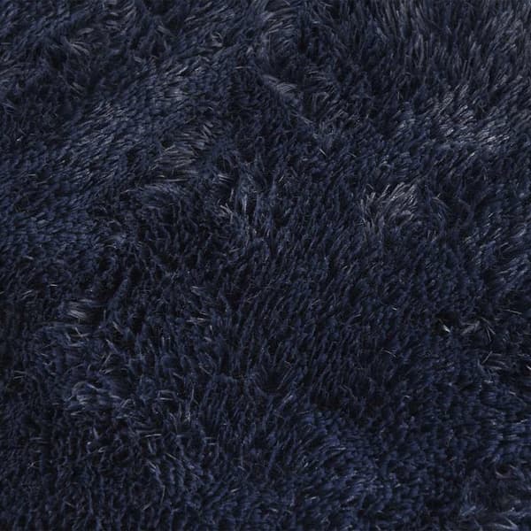vidaXL Flossteppe med lang luv NAVARRA marine 120x120 cm polyester
