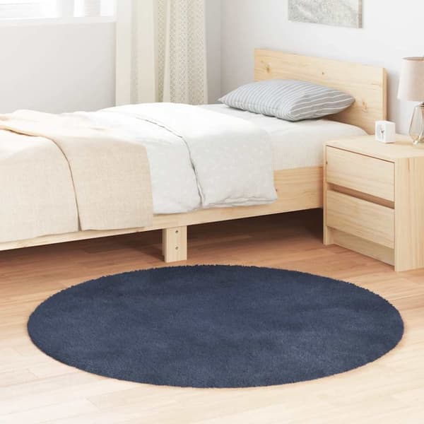 vidaXL Flossteppe med lang luv NAVARRA marine 120x120 cm polyester