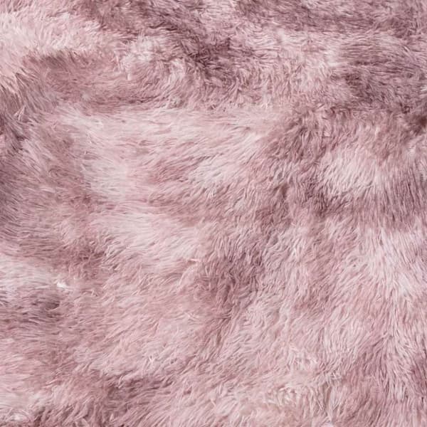vidaXL Flossteppe med lang luv NAVARRA støvet rosa 120x120cm polyester