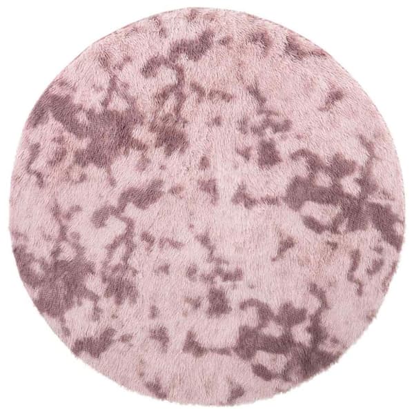 vidaXL Flossteppe med lang luv NAVARRA støvet rosa 120x120cm polyester