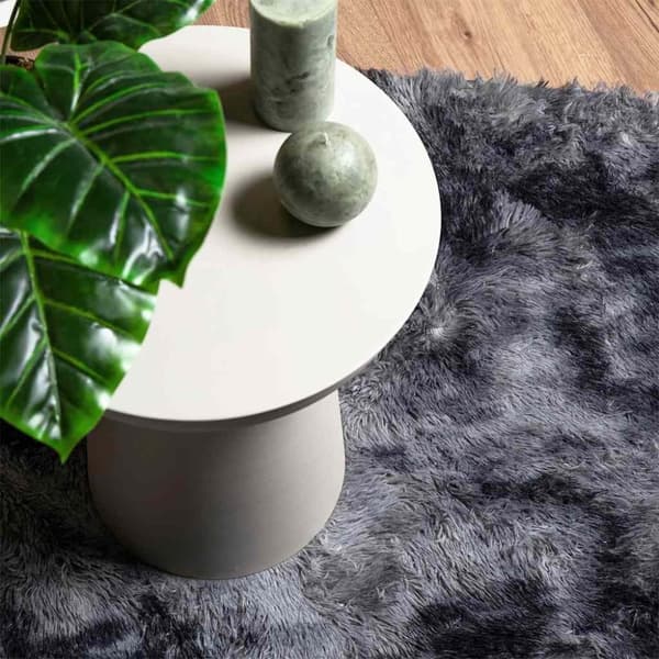 vidaXL Flossteppe med lang luv NAVARRA mørkegrå 160x160 cm polyester