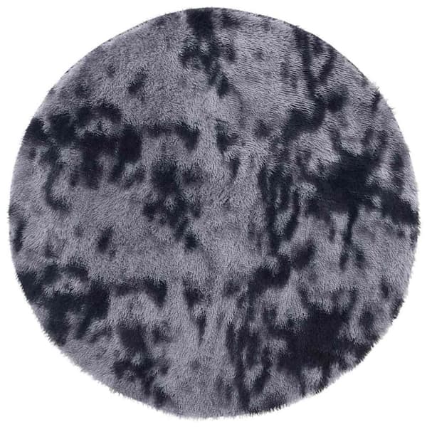 vidaXL Flossteppe med lang luv NAVARRA mørkegrå 100x100 cm polyester
