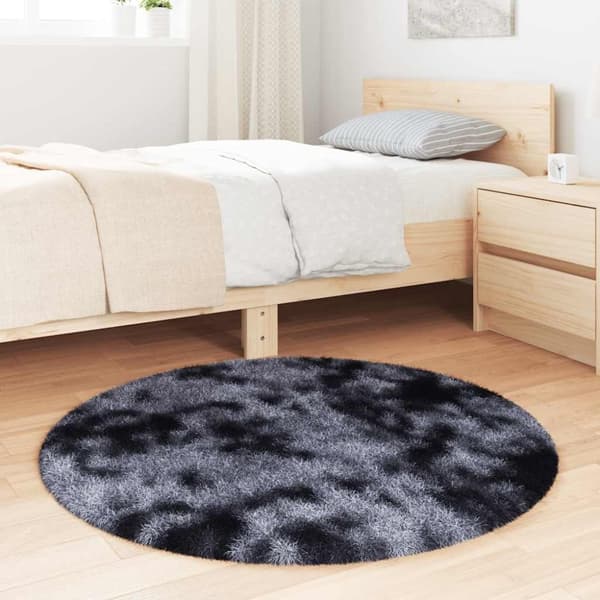 vidaXL Flossteppe med lang luv NAVARRA mørkegrå 100x100 cm polyester