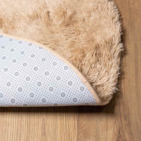 vidaXL Flossteppe med lang luv NAVARRA beige 200x200 cm polyester