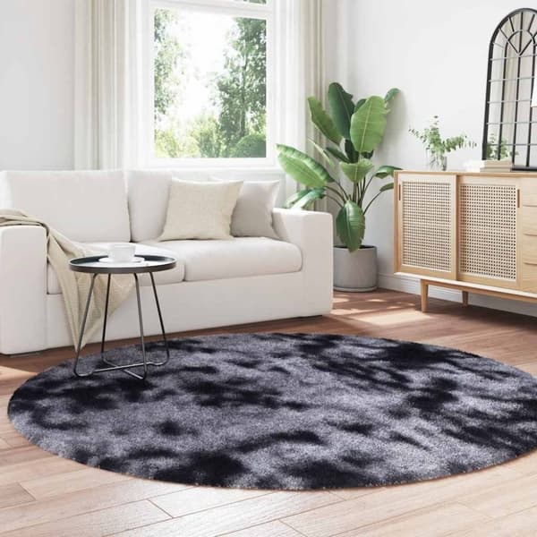 vidaXL Flossteppe med lang luv NAVARRA mørkegrå 200x200 cm polyester