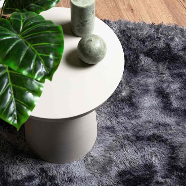 vidaXL Flossteppe med lang luv NAVARRA mørkegrå 200x200 cm polyester
