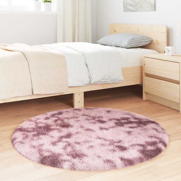 vidaXL Flossteppe med lang luv NAVARRA støvet rosa 100x100cm polyester