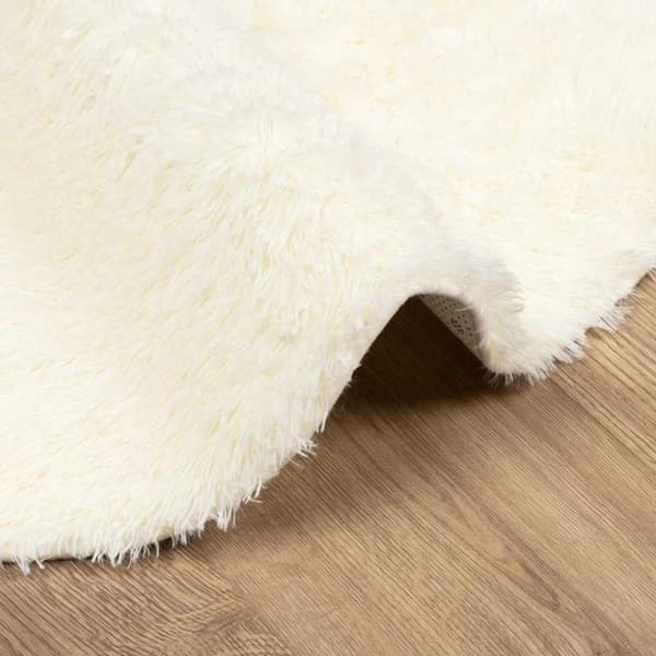 vidaXL Flossteppe med lang luv NAVARRA krem 160x160 cm polyester